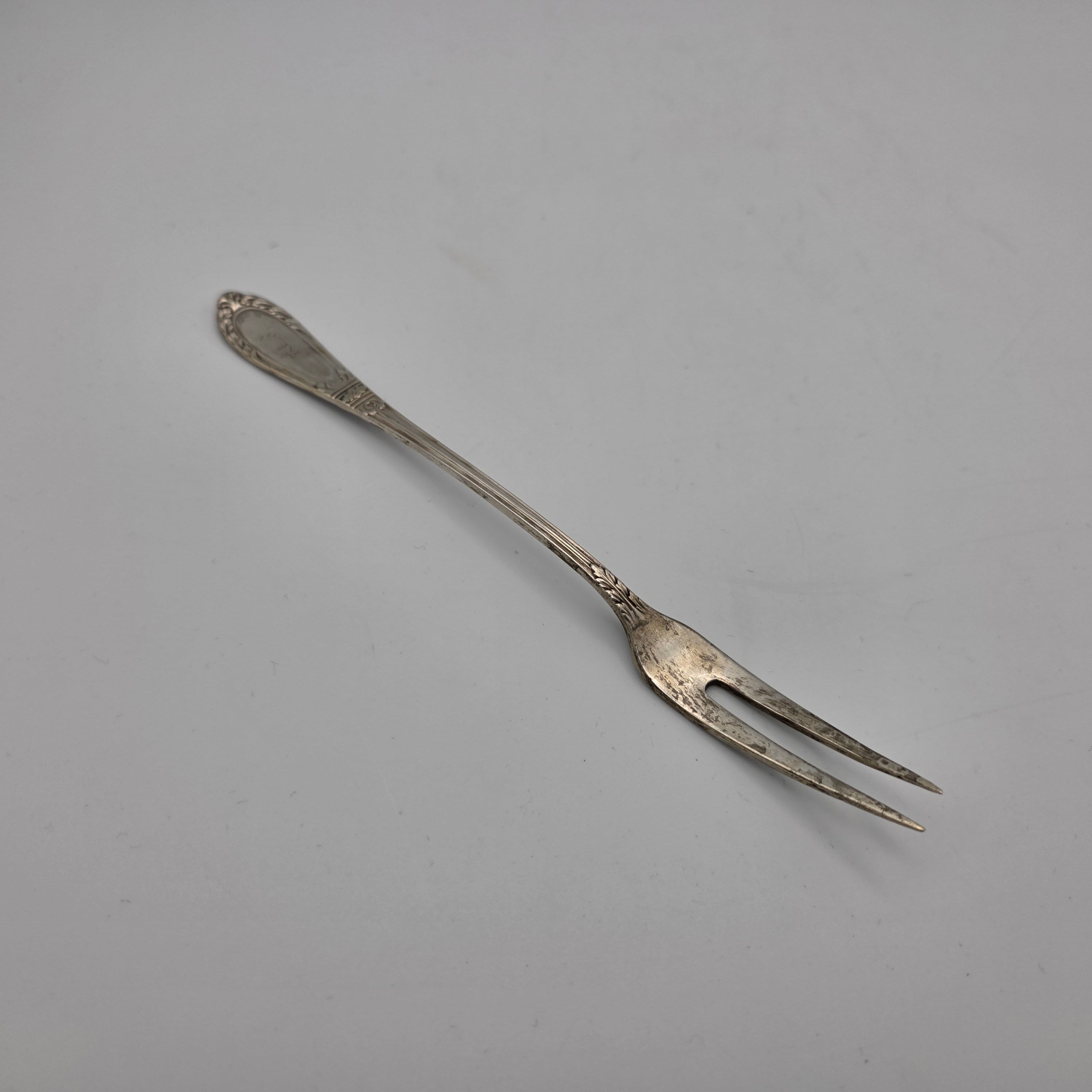Antike Silbergabel Aufschnittgabel Fleischgabel Vorlegegabel Silber 800er - 33,68g 19cm Showroom Ansbach